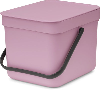 Brabantia sort go poubelle - 6 l - rose lilas