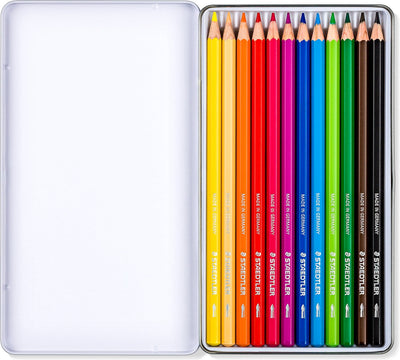 Crayons de couleur Staedtler design Journey - étui en métal 12 pcs