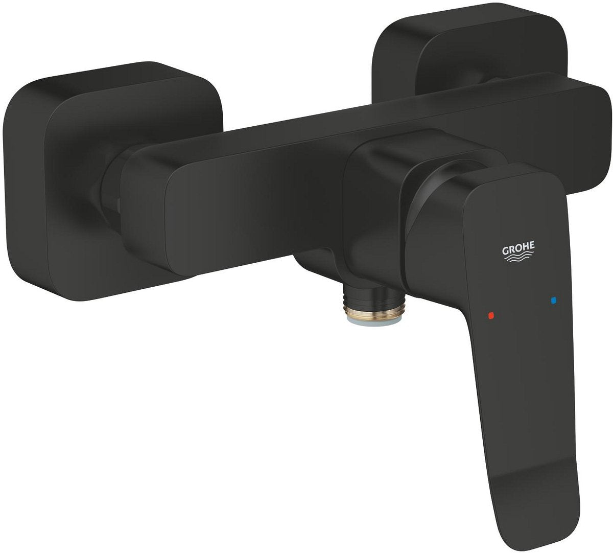 Mitigeur de douche Grohe Dice - avec raccords en S - noir mat