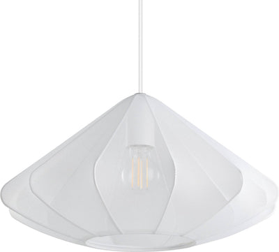 Lampe à suspension Eglo dolwen - e27 - 110 cm - blanc - textile