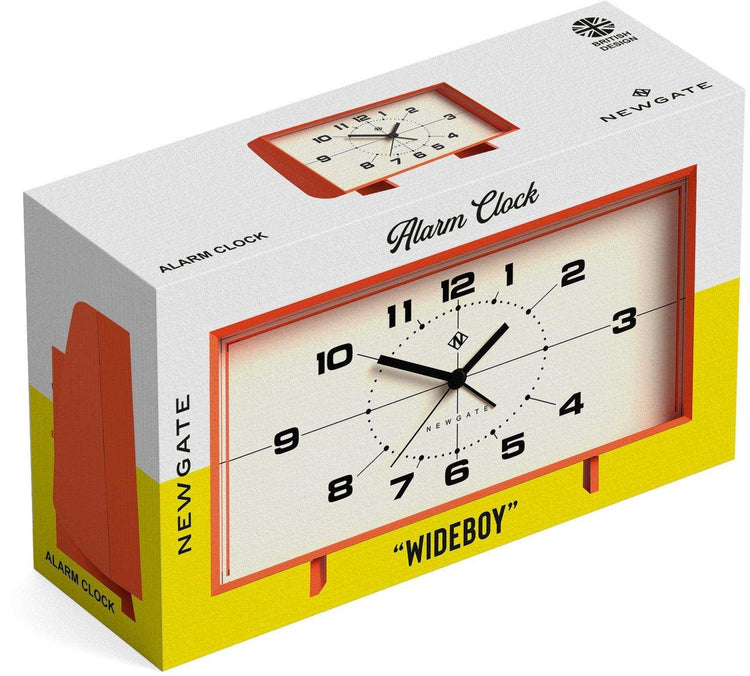 Newgate Wideboy - réveil - orange avec cadran crème
