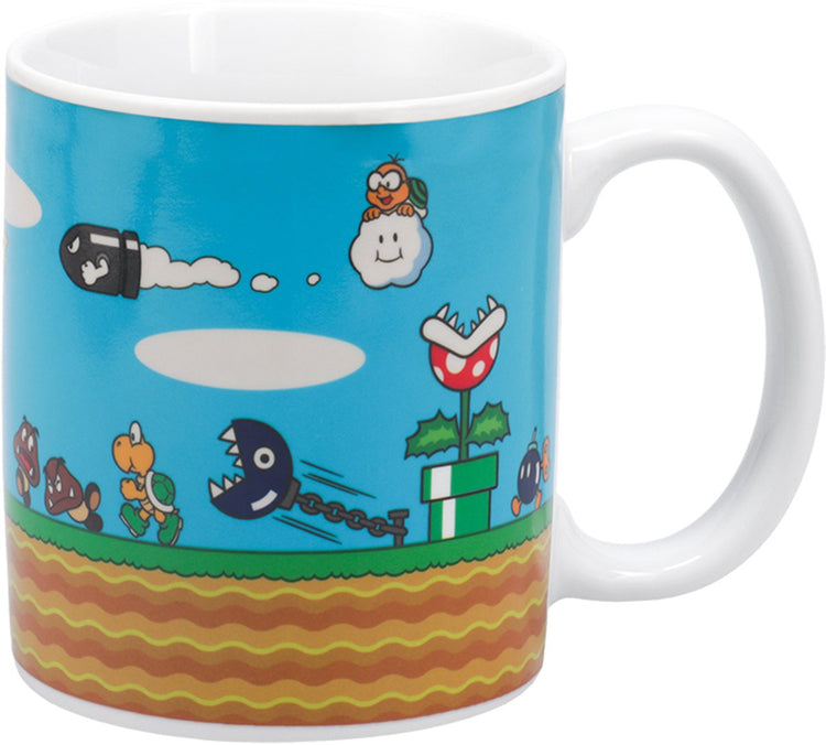 Paladone Super Mario Level Heat Change Mug – Tasse à réaction thermique sous licence officielle Nintendo, 300 ml, cadeau nostalgique pour les joueurs –