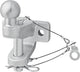 Boule d'attelage Proplus combinée - version double - barre d'attelage pare-chocs - boule d'attelage - homologation type e - d21 s350 - argent