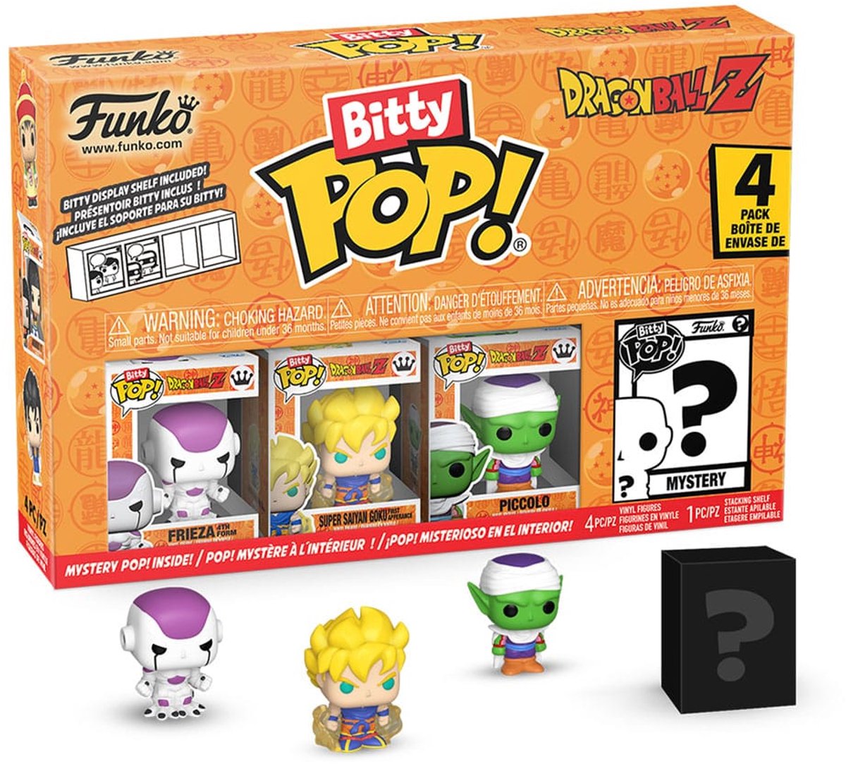 Funko Bitty Pop ! populaire! dragon ball z - frieza, goku super saiyan, piccolo
