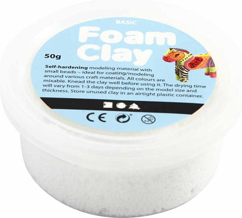 Argile en mousse - blanc, 35gr.