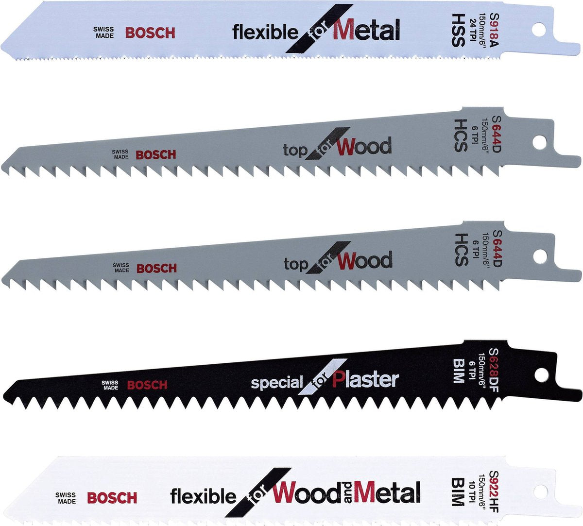 Bosch ensemble de couteaux accessoires système 5 pièces - f016800307