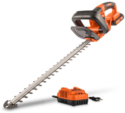 Taille-haie sans fil double puissance Powerplus powdpg75321 - Taille-haie sans fil 20 V, avec batterie et chargeur, lame de 515 mm et distance de coupe de 15 mm, outils de jardin