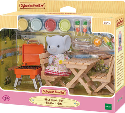 Sylvanian family 5640 Ensemble de pique-nique barbecue - Fille éléphant