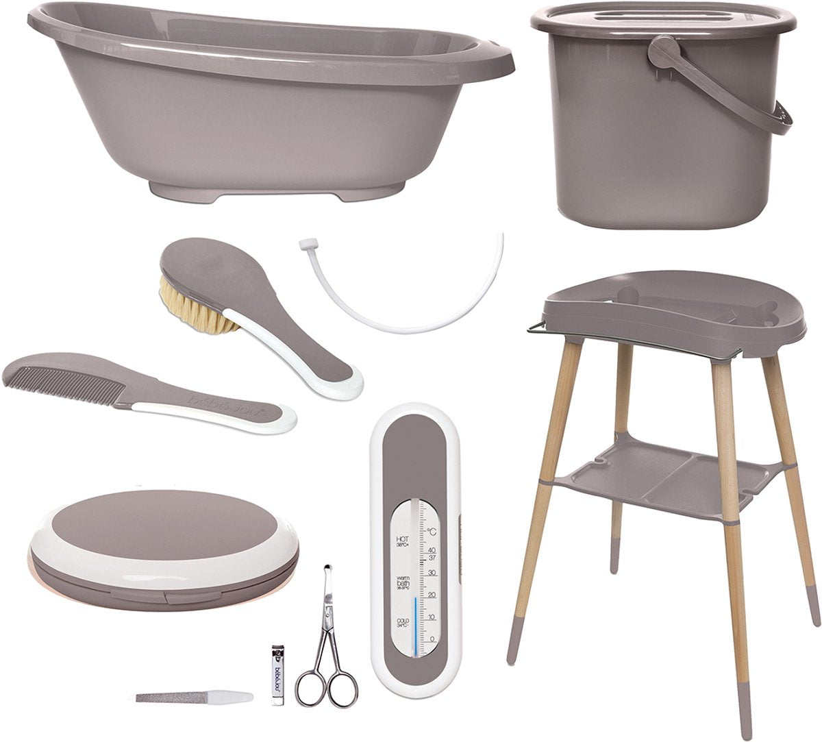 Ensemble de bain Bébé-jou 7 pièces sense craie marron