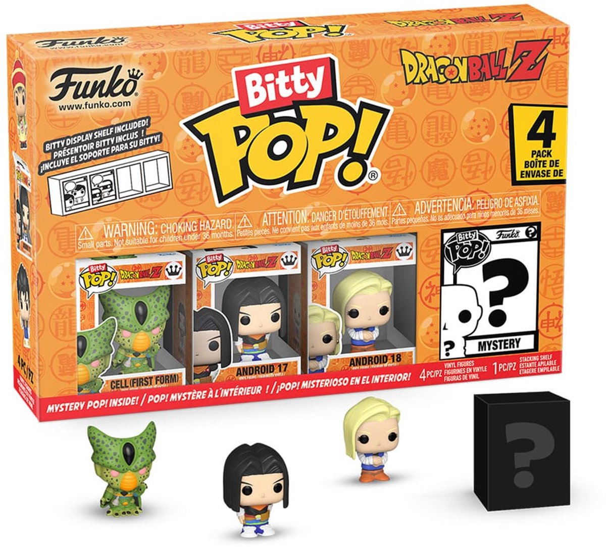Funko Bitty Pop ! populaire! dragon ball z - cellule (première forme), Android 17, Android 18
