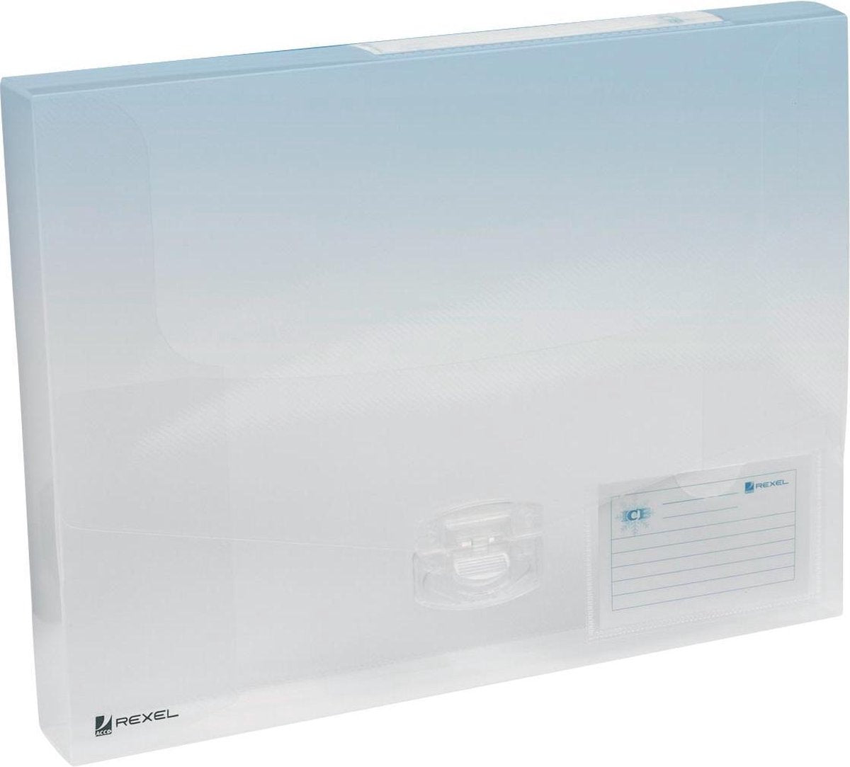 Rexel elastobox glace dos transparent de 4 cm