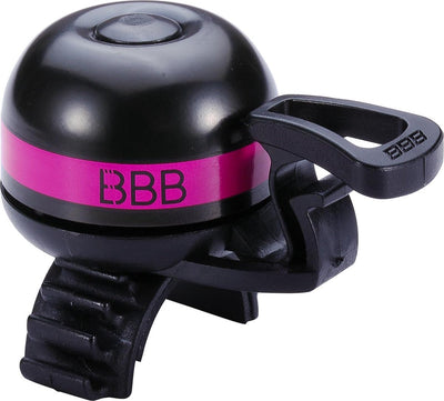 Bbb cycling bbb-14 sonnette de vélo easyfit deluxe - laiton - tous diamètres de guidon - magenta