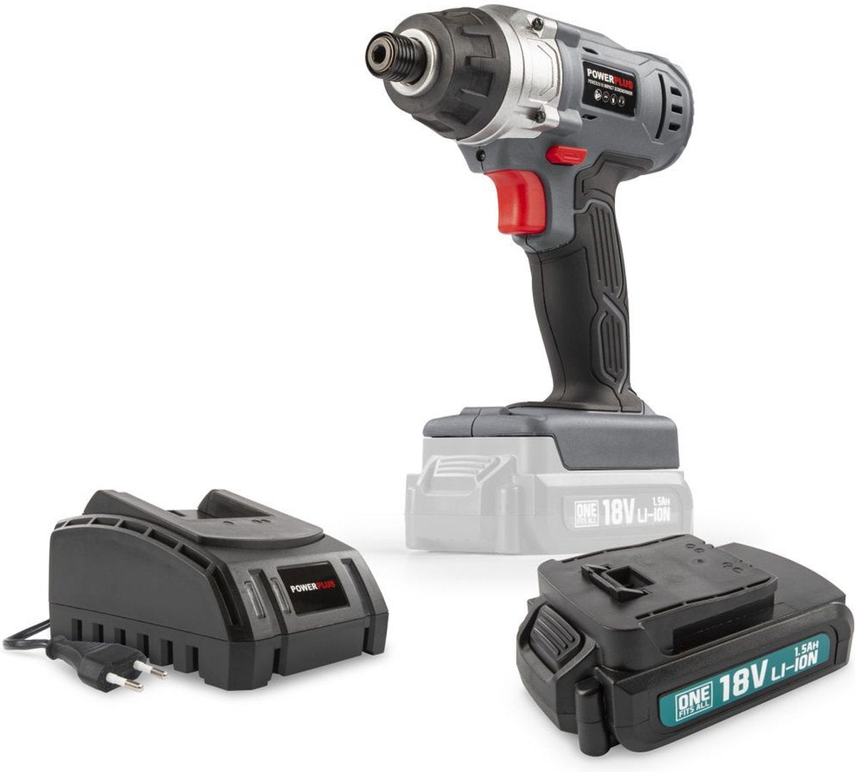 Tournevis à percussion Powerplus powebiss1 - 18v+batt. 1,5ah+chargeur