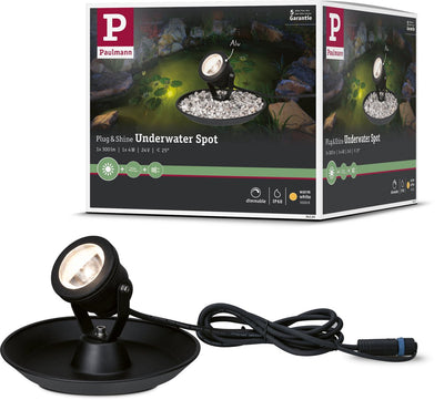 Paulmann plug shine LED spot lampe de bassin spot séparé IP68 3000K 4W noir