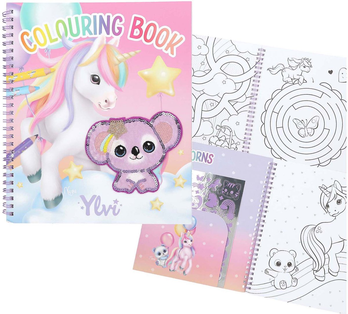 Depesche - Livre de coloriage Ylvi avec licorne et paillettes