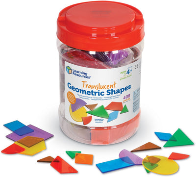 Ressources d'apprentissage géométriques - formes - 408 pièces - 4+
