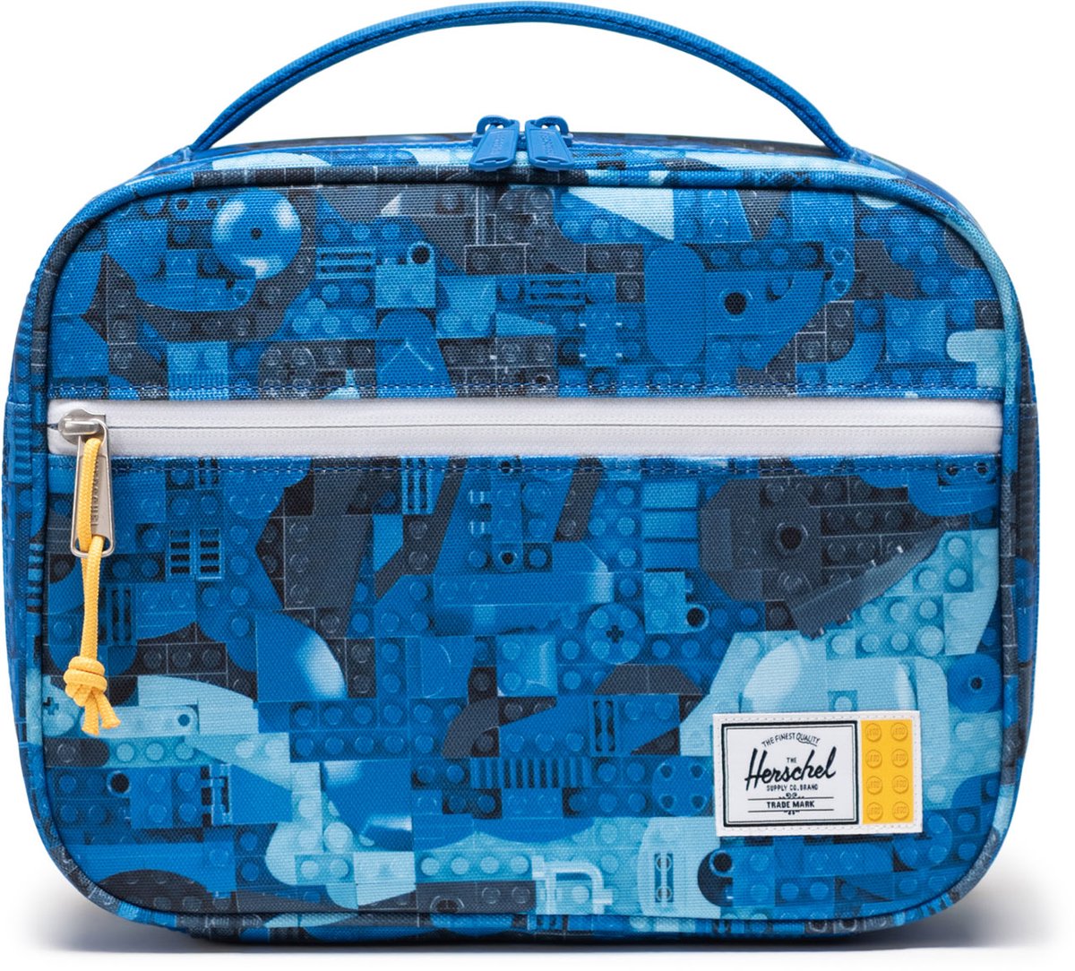 Herschel lego pop quiz boîte à lunch petite - briques abstraites bleues