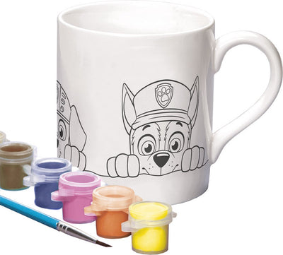 Totum Paw Patrol jouet coloriage tasse tasse peinture - artisanat céramique incl. peinture et pinceau cadeau de jouet créatif pour les garçons et les filles