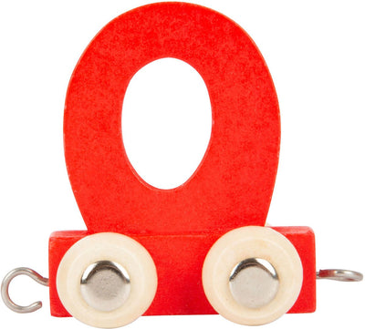Petit pied - police en bois rouge - o - 12 pièces