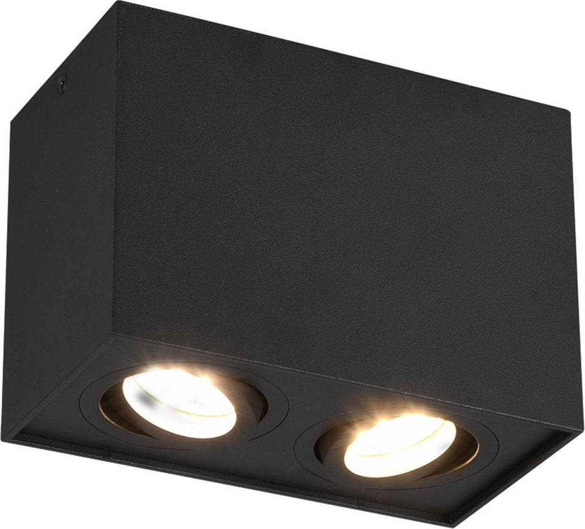 Trio biscuit - plafonnier - noir mat - excl. 2x gu10 35w