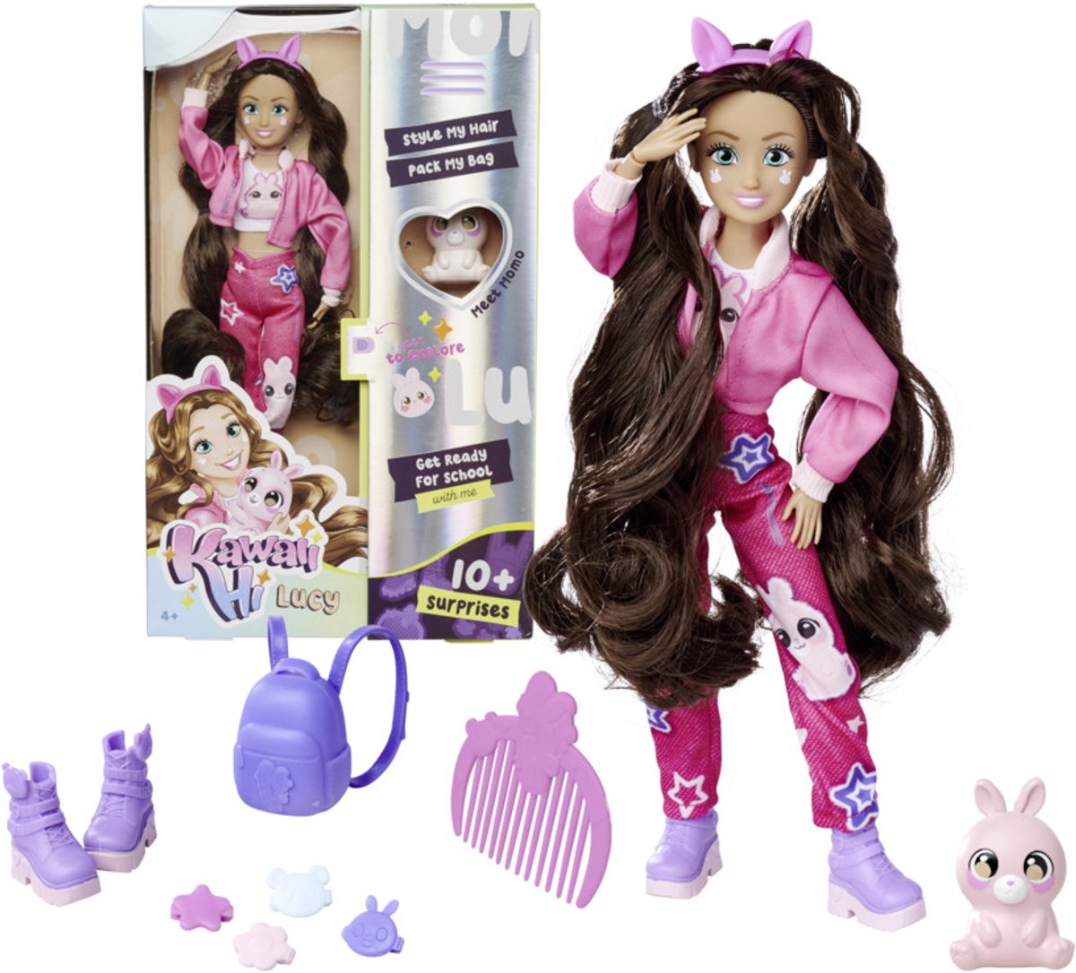 Simba - poupée mannequin kawaii hi lucy - plein d'accessoires et animal