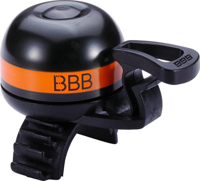 Bbb cycling bbb-14 sonnette de vélo easyfit deluxe - laiton - tous diamètres de guidon - orange