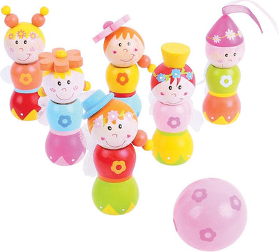Bigjigs Bowling en bois princesses, 7dlg.