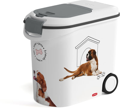 Curver récipient alimentaire chien - 35l - 12kg - 28x49x43cm - blanc gris