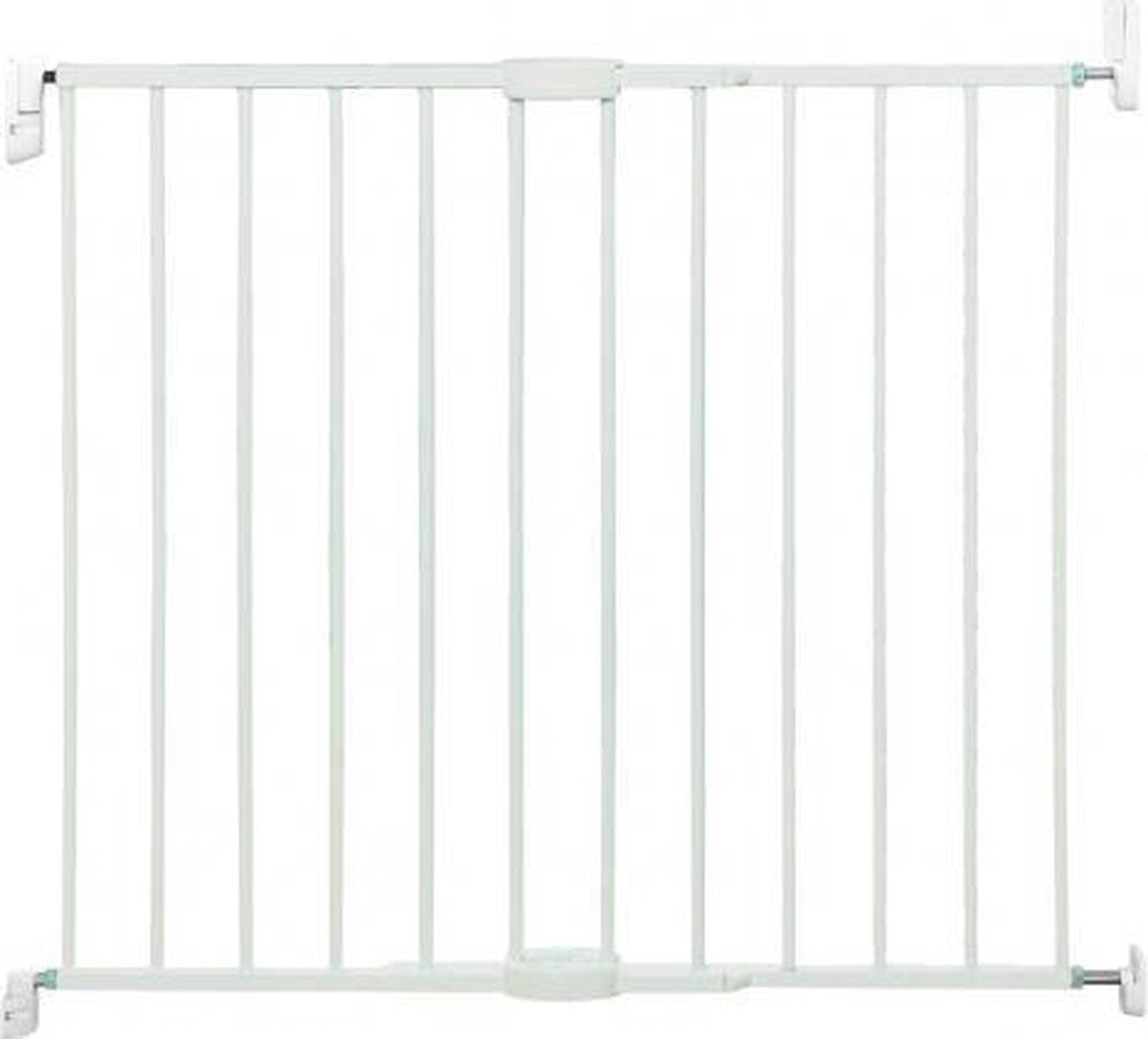 Barrière à vis métallique Munchkin - Barrière d'escalier avec perçage - Barrière de sécurité avec fixation murale - 64,5 à 102 cm - réglable en haut et en bas - blanc