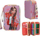 Depesche - trousse remplie 3 compartiments top modèle - girl power