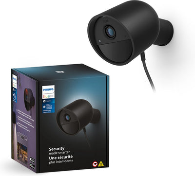 Caméra sécurisée Philips hue - caméra de sécurité filaire - noir