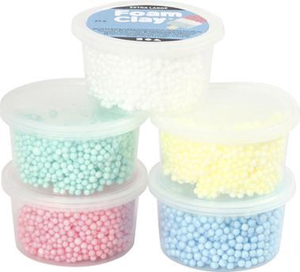 Argile en mousse extra grande, 5 couleurs