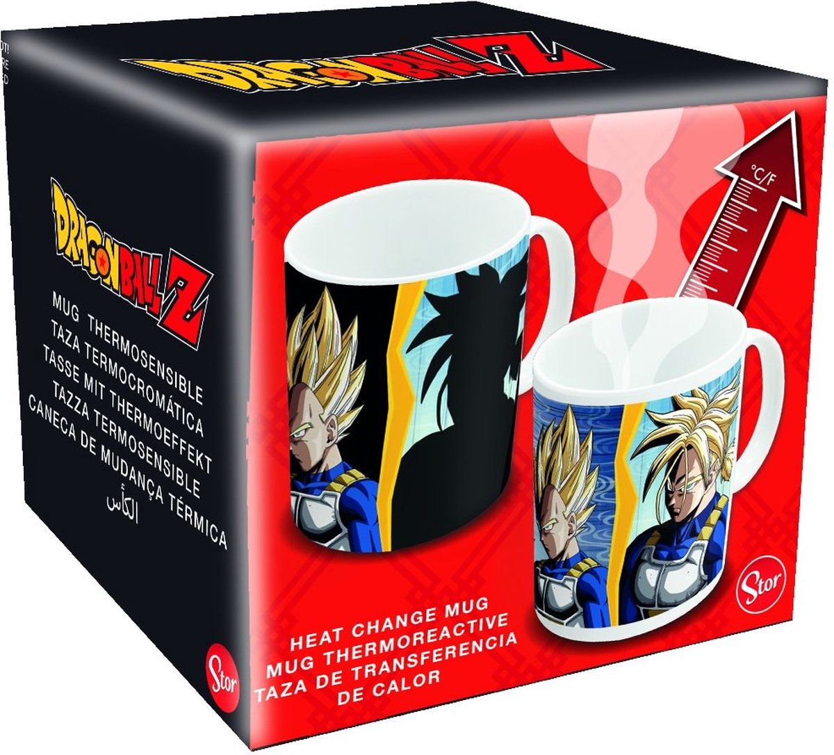 Konix dragon ball - tasse chauffante - 320ml - design changeant