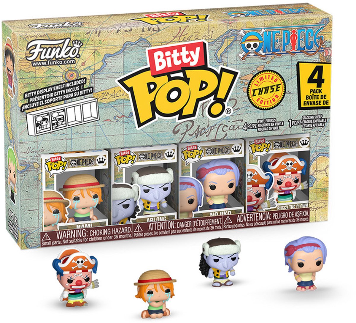 Funko one piece nami (bitty pop !) figurines en vinyle (lot de 4) pop unisexe ! - neutre - standard