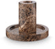 Vtwonen - bougeoir - marron - marbre - 10,2x7,9cm