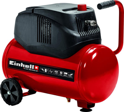 Compresseur électrique Einhell tc-ac 200 24 8 or - 1200 w - 8 bar - réservoir 24 l - capacité d'aspiration : 180 l min - sans huile