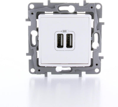 Legrand niloé double chargeur USB encastrable - blanc