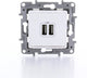 Legrand niloé double chargeur USB encastrable - blanc