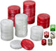 Jeu de pièces de backgammon Philos grand 34 mm rouge blanc