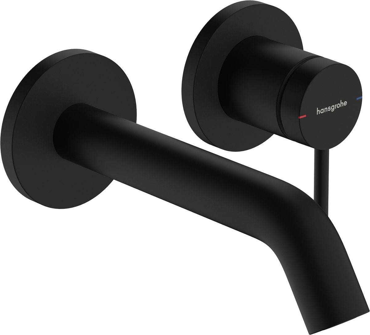 Hansgrohe tecturis s - robinet de lavabo à encastrer - pour montage mural - commande à levier unique - bec de 16,5 cm - noir mat