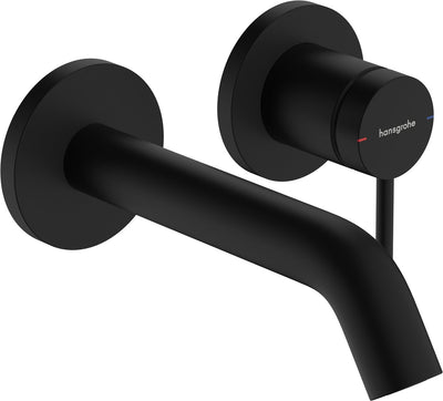 Hansgrohe tecturis s - robinet de lavabo à encastrer - pour montage mural - commande à levier unique - bec de 16,5 cm - noir mat