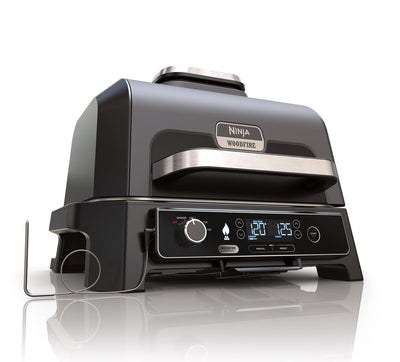 Ninja Woodfire Pro XL - Barbecue et fumoir électrique intelligent 4 en 1 - avec thermomètre à rôtir numérique - OG850EU