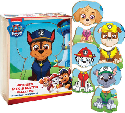 Puzle Paw Patrol Wooden Match, 10e.