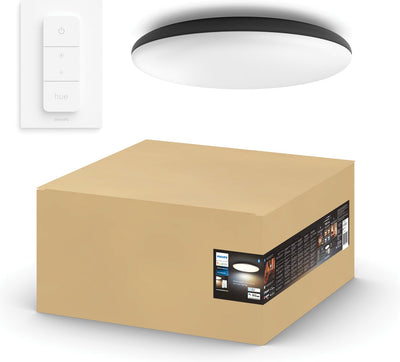 Plafonnier Philips Hue Cher - lumière blanc chaud à froid - noir - 1 variateur