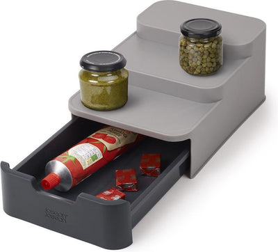 Organisateur d'armoires de cuisine Joseph Joseph avec tiroir gris foncé - cupboardstore