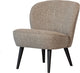 Fauteuil Woood Sara - polyester - naturel - 71x59x70
