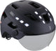 Casque de vélo Bbb avec visière lumineuse - écran facial District LED - casque de vélo électrique pour homme et femme - coque ABS - casque de vélo avec visière - moyen grand : 54 - 60 cm - noir mat - bhe-163