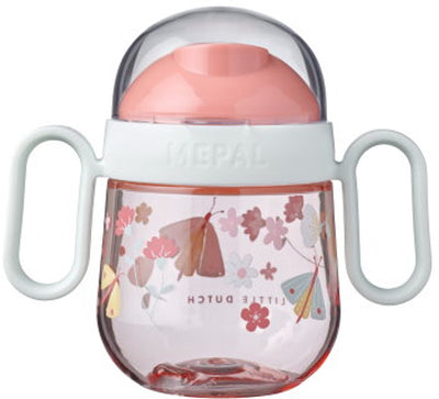 Mepal mio tasse anti-goutte 2.0 little dutch - 200 ml - facile à tenir - vaisselle enfant - fleurs papillons