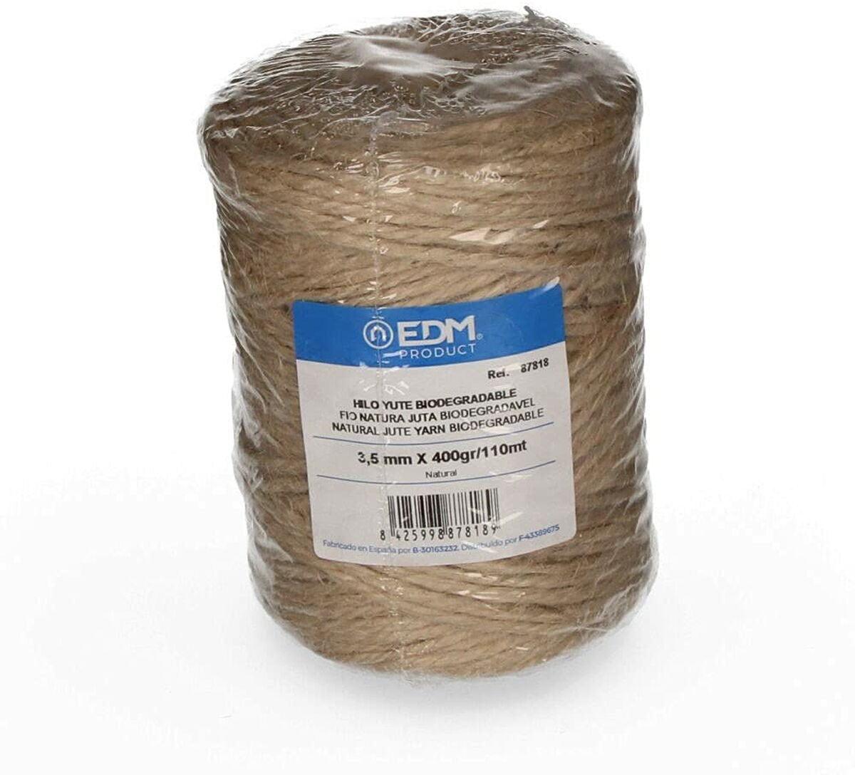 Bobine de coton EDM élastique naturel fibre naturelle biodégradable