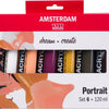 Bruynzeel Amsterdam série standard peinture acrylique portrait set 120ml, 6 pcs.